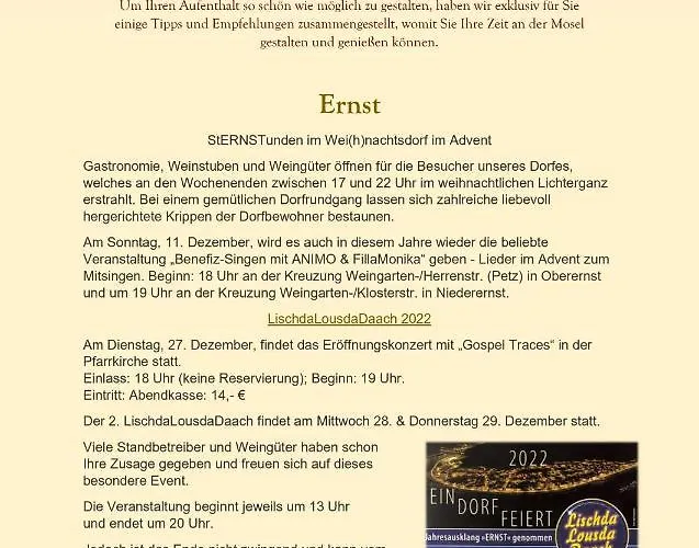 Altes Pfarrhaus 3* Ernst
